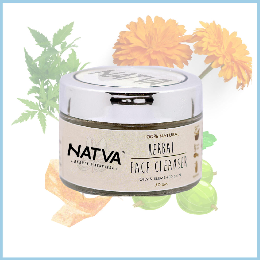 Natva Herbal Facial Cleanser - Oily & Blemished Skin 26g